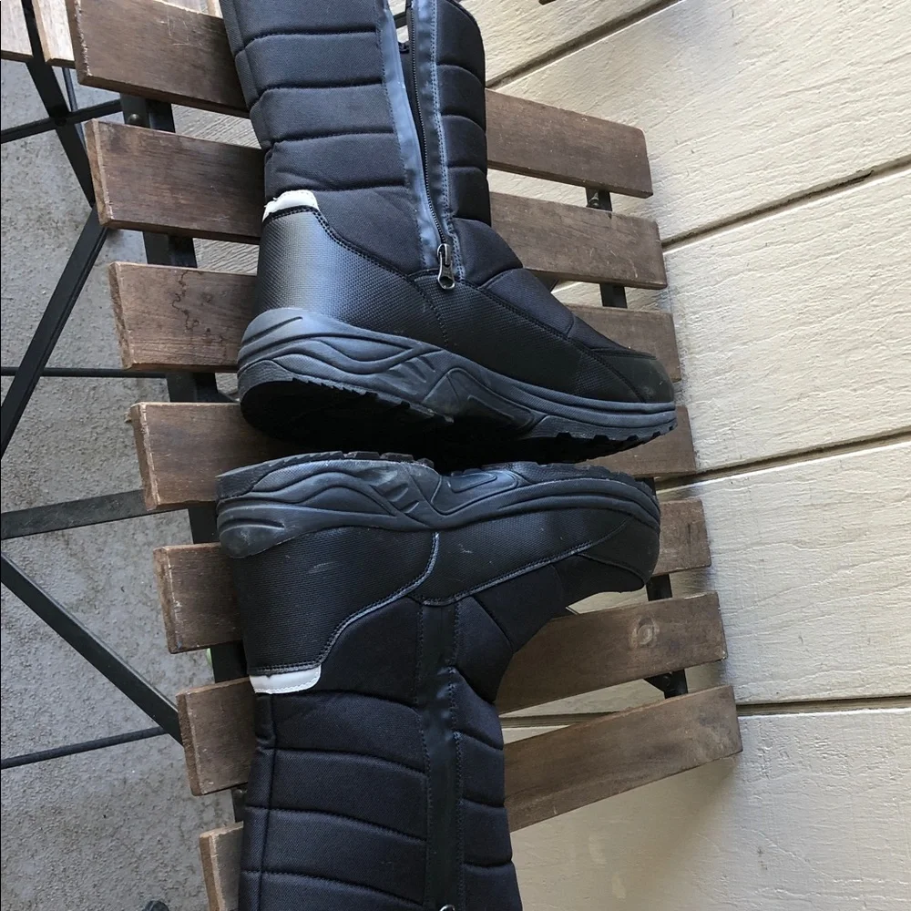 Men's Black Insulated Rain & Snow Boots